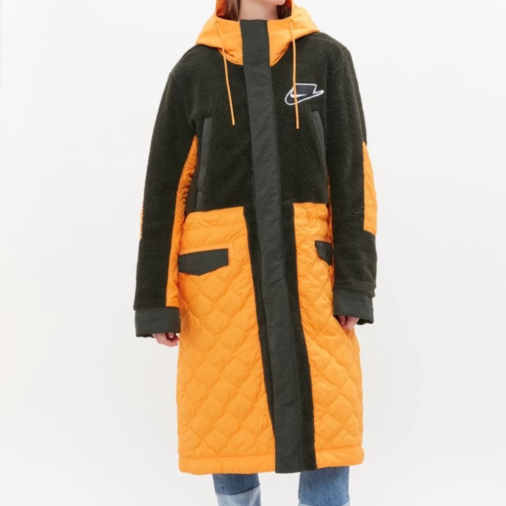 Nike mix media Sherpa parka